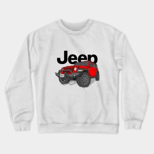 Red Jeep Wrangler Rubicon Crewneck Sweatshirt